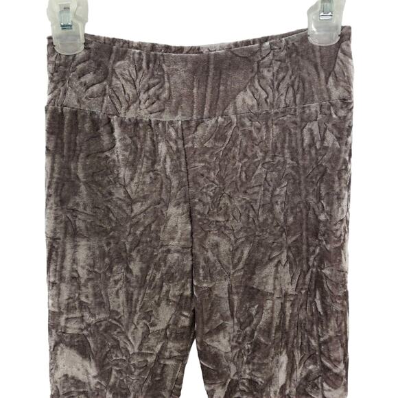 Rainbow Velvet Skinny Stretch Pants Crinkle Mauve Size Small - Picture 4 of 7